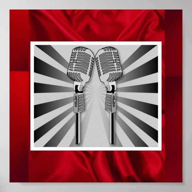 Poster-Love the Arts-2 Microphones Poster (Front)