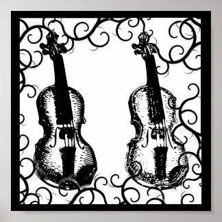 Poster-Love the Arts-2 Violins Poster