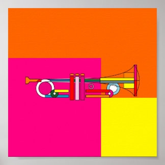 Poster-Love the Arts-NeonTrumpet Poster