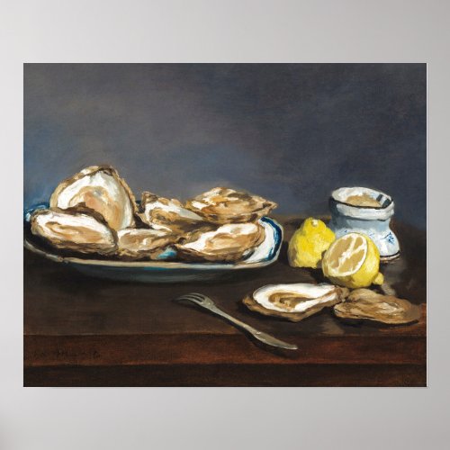 POSTER  MANET  OYSTERS  1864 _ 65