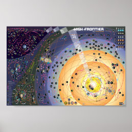 Poster-Map 4th edition High Frontier Board Game Poster