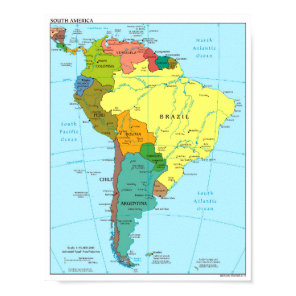 Poster - Map of South America