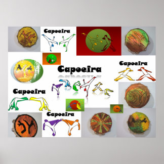 poster martial arts capoeira kicks