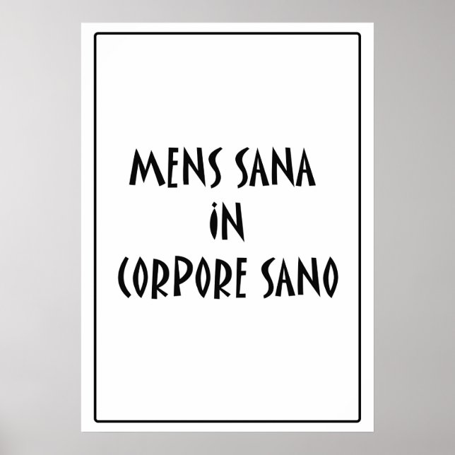 Poster “Mens sana in corpore sano” (Front)