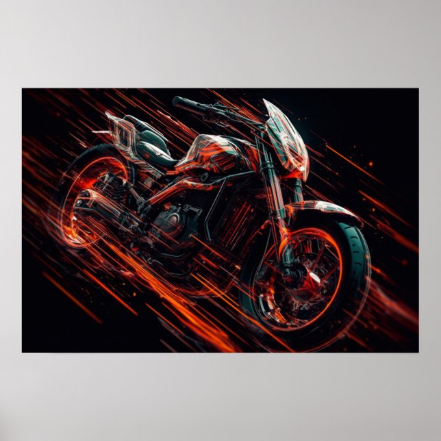 Poster Motorcycle Print (Front)