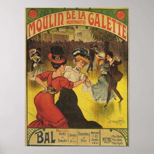 Poster, moulin de la galette 1906  poster (Front)