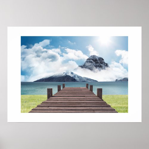 Poster Mountain Scene