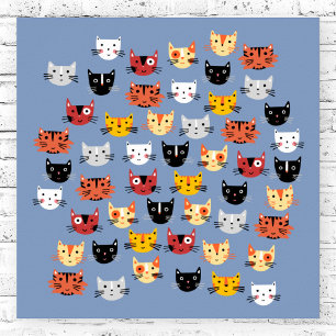 Póster Muchos gatos gitanos