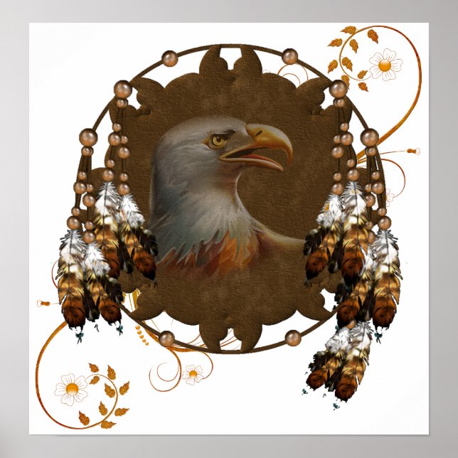 Poster Native American Eagle Design Poster (Front)