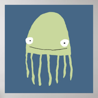 Poster- Navy Jellyfish! Poster