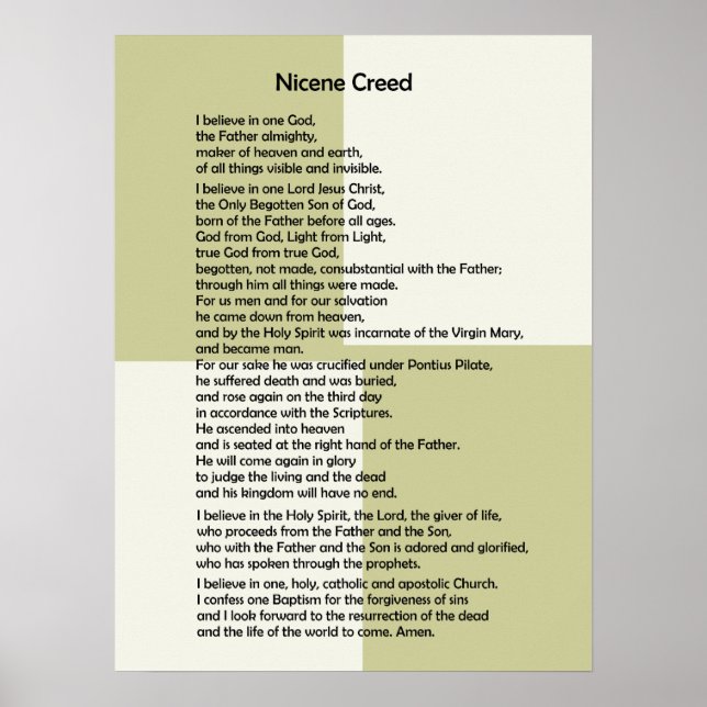 Poster-Nicene Creed~ Customizable! Poster (Front)