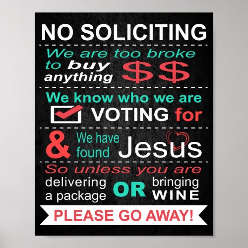 Poster _ No Soliciting