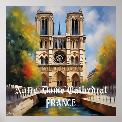 Poster Notre_Dame Cathedral France  AI Content 