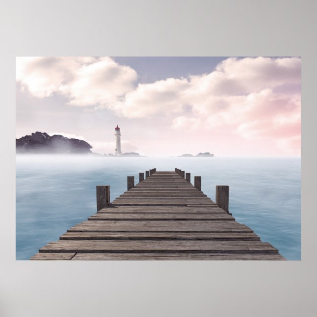 Poster Ocean Dock Scene (Front)