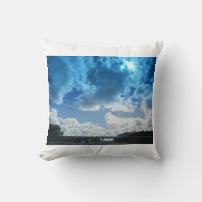 Poster of a London Sky Throw Pillow (Front)