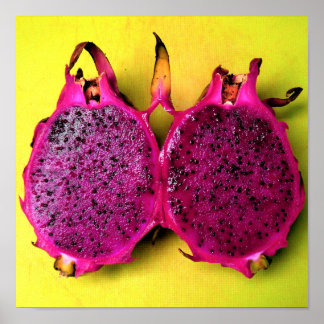 poster of a photo of sliced dragon fruit