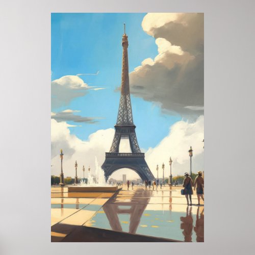 Poster of a pretty setting of the Eiffel Tower