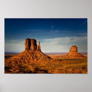 Poster of an amazing sunset at Monument Valley