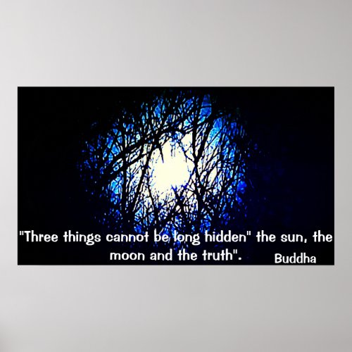 Poster of Buddha quote about Truth