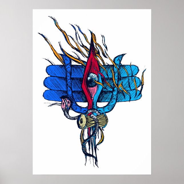 Poster of Lord shiva third eye (Front)