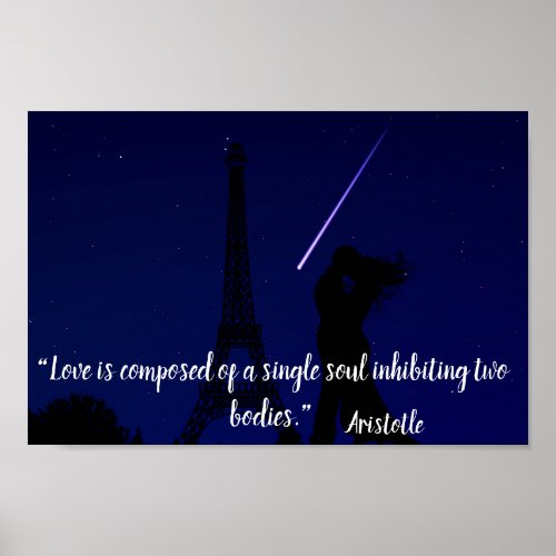 Poster of  Night Sky with quote by Aristotle