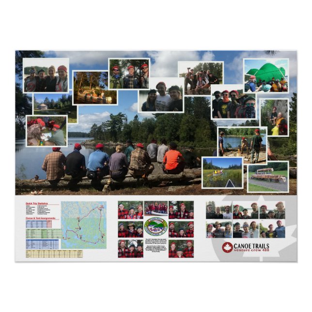 Poster of the Canoe Trails 2017 Canadian Trip (Front)