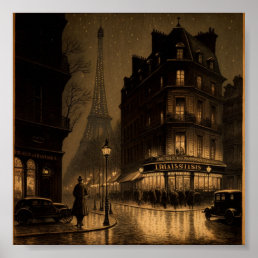 Poster Original Paris drawing