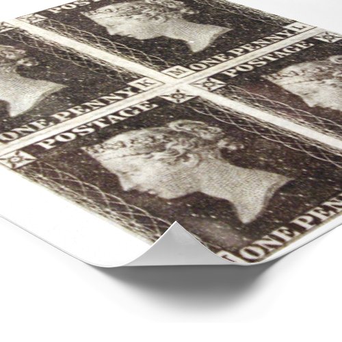 Poster _ Penny Black Postage Stamps