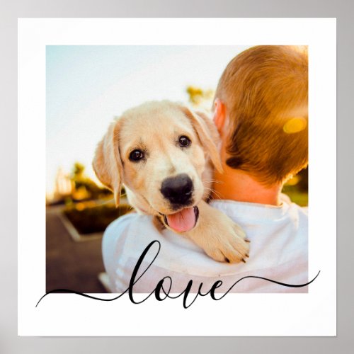 Poster Photo Template Love Text White