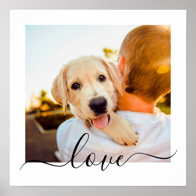 Poster Photo Template Love Text White (Front)