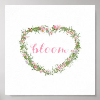 Poster/Picture - Floral Heart Bloom Poster