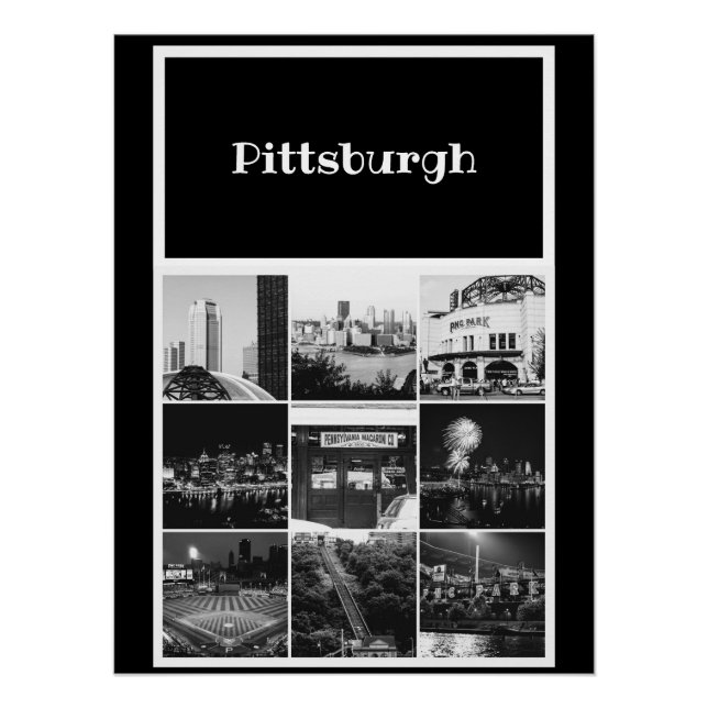 Poster -Pittsburgh Images Photo Collage (Front)