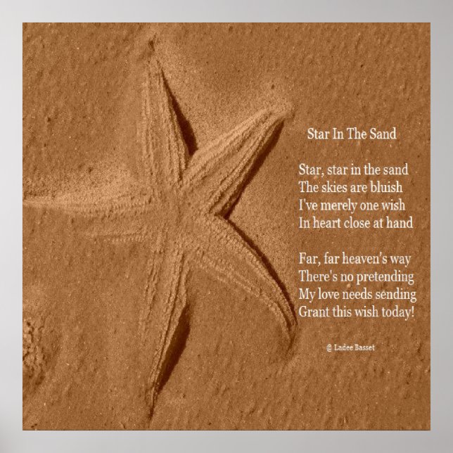 Poster Poem Star In The Sand By Ladee Basset (Front)