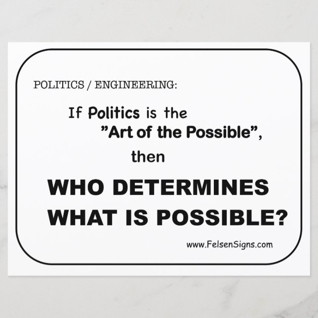 Poster - Politics / Possible (Front)