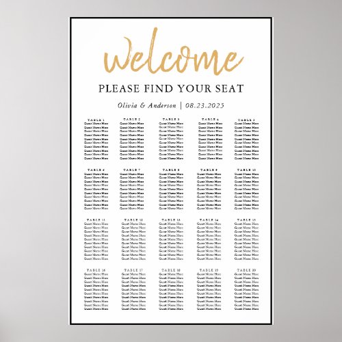 Pster Poster Graphic of single seats for the Wedd