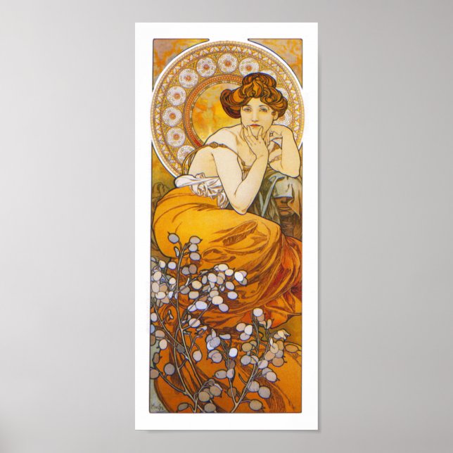 Poster/Print: Alphonse Mucha - Topaz Poster (Front)