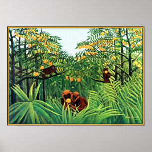 Poster/Print: Apes in the Orange Grove by Rousseau Poster