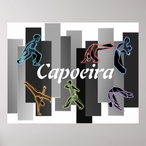 poster print capoeira martial arts axle fighters