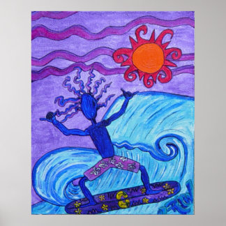Poster Print - Catching A Wave