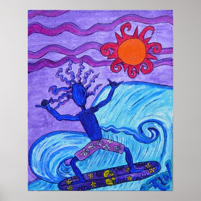 Poster Print - Catching A Wave (Front)