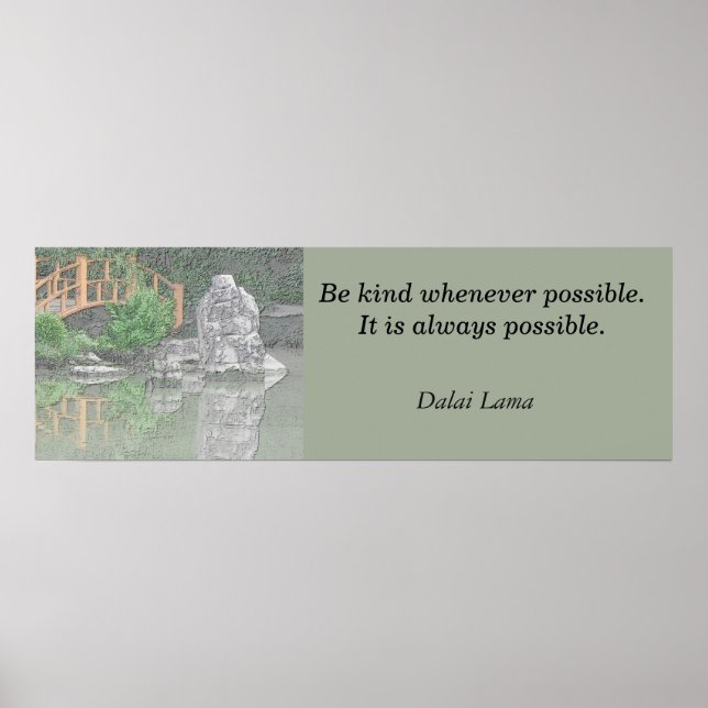 Poster print Dalai Lama quote (Front)