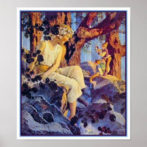 PosterPrint Girl with Elves _ Maxfield Parrish Poster