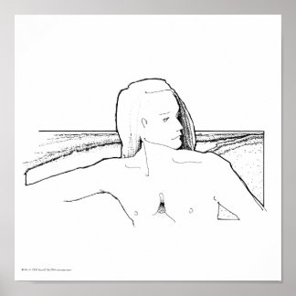 Poster/Print: "Long Hair Man/Landscape" Poster
