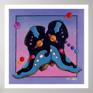 Poster, Print - Midnight Cowboy Boots