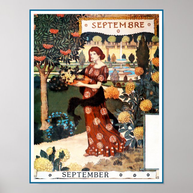 Poster/Print: Month of  September - Septembre Poster (Front)