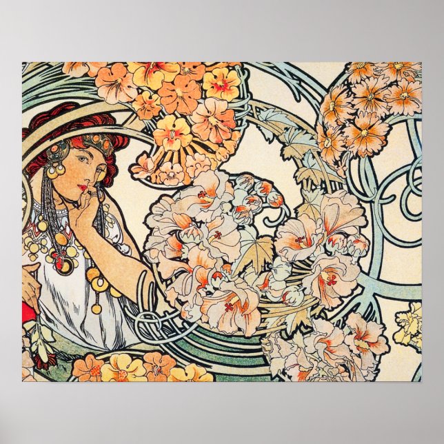 Poster/Print: Mucha - Language of Flowers II Poster (Front)