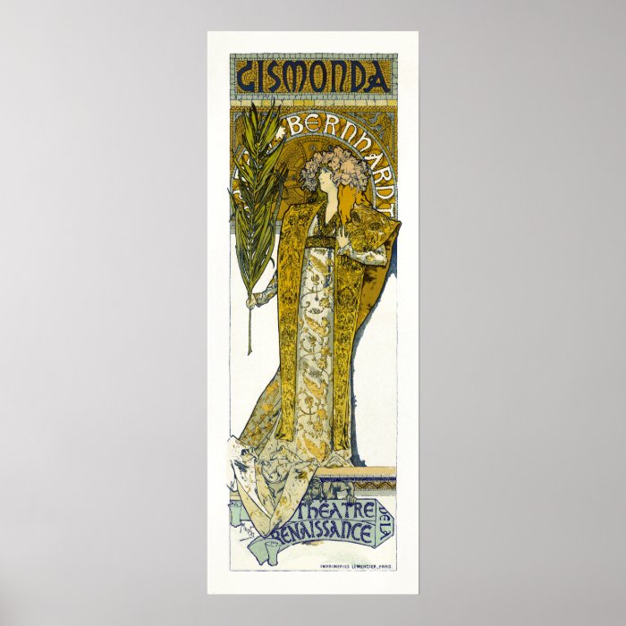 Poster/Print Mucha   Sarah Bernhardt   Gismonda