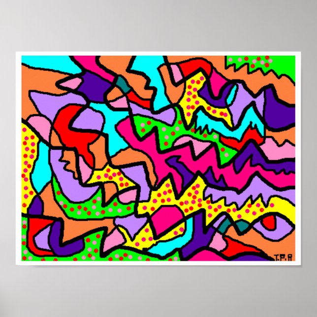 Poster Print Picture Bold Bright Colors (Front)