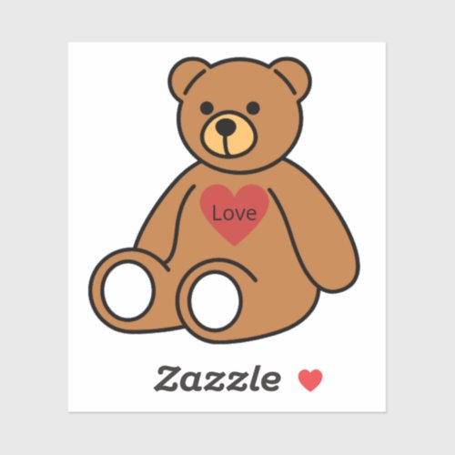 Poster / Print "Tender Teddy Bear" Sticker