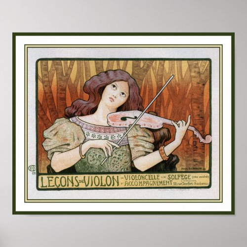 Poster Print Violin Lessons by Paul Berthon